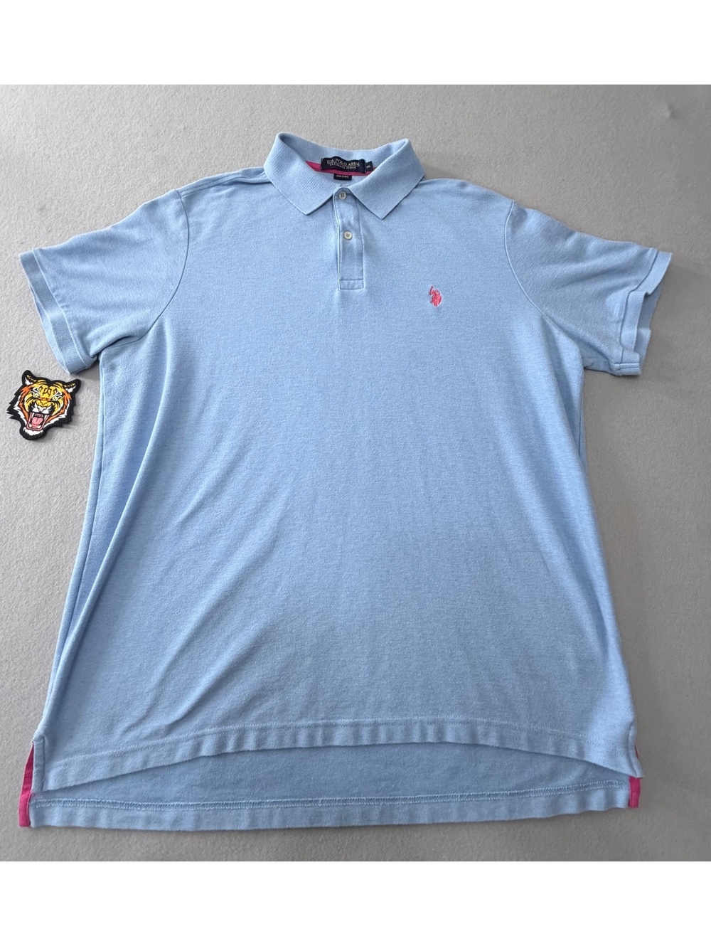 281/601 U.S. Polo Assn Ultimate Pique Men’s XXL Light Blue Polo Shirt